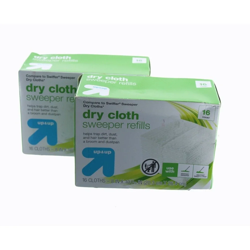 Floor Sweepers Dry Cloths 2 Pack Up & Up Dry Cloth Sweeper Refills 16 Ct Distr